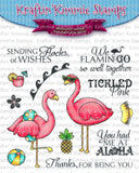 Kraftin Kimmie RETIRED "Fancy Flamingos" Clear Stamp