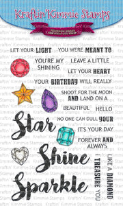 Kraftin Kimmie RETIRED "Let Your Light Shine" Clear Stamp Set