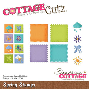 Cottage Cutz "Spring Stamps" 4" x 4" Die