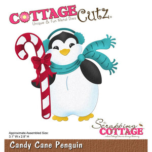 Cottage Cutz "Candy Cane Penguin" 4" x 4" Die