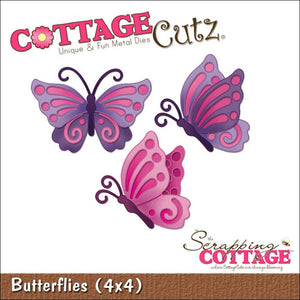 Cottage Cutz "Butterflies" 4" x 4" Die