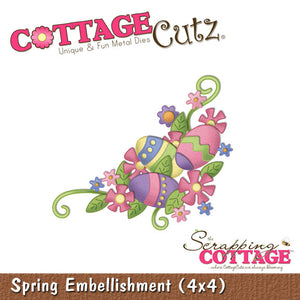 Cottage Cutz "Spring Embellishment" 4" x 4"  Die