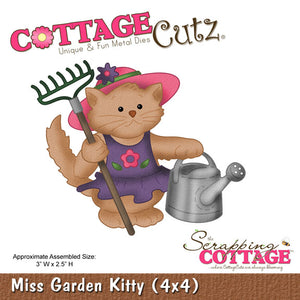 Cottage Cutz "Miss Garden Kitty" 4" x 4" Die
