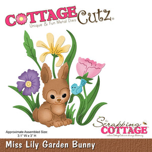 Cottage Cutz "Miss Lily Garden Bunny" 4" x 4" Die
