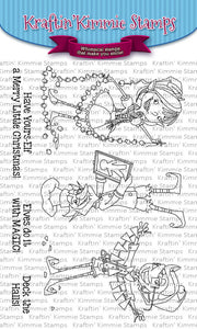 Kraftin Kimmie RETIRED "Made By Elves" Clear Stamp Set