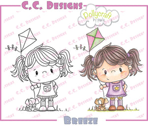CC Designs Pollycraft "Breeze" Rubber Stamp