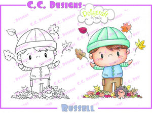 CC Designs Pollycraft "Russell" Rubber Stamp