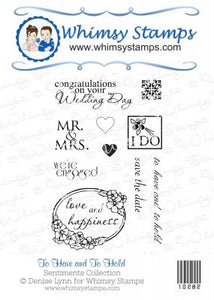 Whimsy Stamps "To Have and To Hold" Rubber Stamp