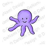 DeNami Design "Octopus" Wood Mounted Stamp