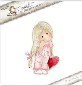 Magnolia Stamps "Lonely Tilda With Her Heart" Rubber Stamp