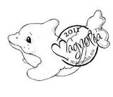 Magnolia Stamps Summer Memories "Largo the Dolphin" Rubber Stamp