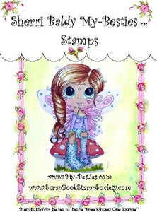 Sherri Baldy My Besties "Wee Winged One Sparkle" Clear Stamp