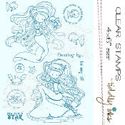 Tiddly Inks "Floating By" Clear Stamp Set