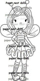 Paper Nest Dolls "Bee Happy Emma" Rubber Stamp
