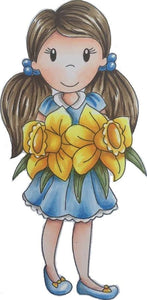 Paper Nest Dolls "Daffodil Ellie" Rubber Stamp