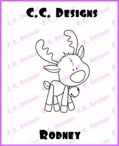 CC Designs Animal Crackers *RETIRED* "Rodney" Rubber Stamp