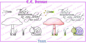 CC Designs Animal Crackers *RETIRED* "Snail" Rubber Stamp