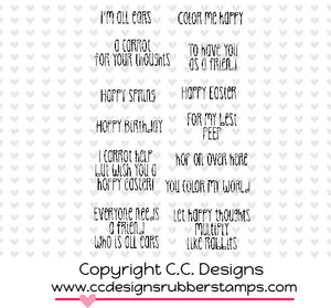 CC Designs Amy R *RETIRED* "Hopped Up" Rubber Stamp