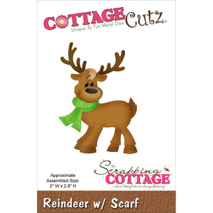 Cottage Cutz "Reindeer w/Scarf" Cutting Die