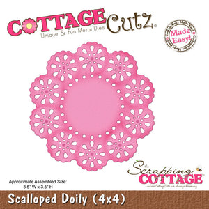 Cottage Cutz "Scalloped Doily" 4" x 4" Metal Die