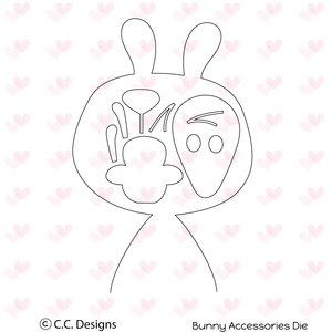 CC Designs "Bunny Accessories" Metal Outline Die