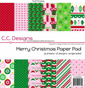 CC Designs RETIRED "Merry Christmas" 6" x 6" Paper Pad
