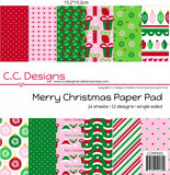 CC Designs RETIRED "Merry Christmas" 6" x 6" Paper Pad
