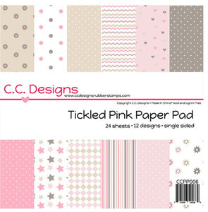 CC Designs RETIRED "Tickled Pink" 6" x 6" Paper Pad