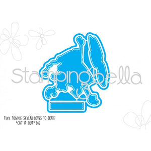 Stamping Bella Tiny Townie "Skylar Loves To Skate" Cut It Out Die