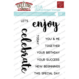 The Greeting Farm "Celebrate & Enjoy" Clear Stamp