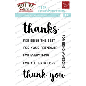 The Greeting Farm "Thanks & Thank You" Clear Stamp