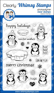 Whimsy Stamps "Penguins Winter Adventure" Clear Stamp
