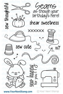 Your Next Stamp "Sprinkles-Sew Cute" Clear Stamp *SLIGHTLY YELLOWED*