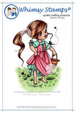 Whimsy Stamps/Little Cottage Cuties "Honey Little Spring Helper" Rubber Stamp