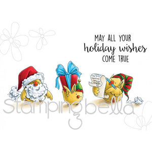 Stamping Bella Cool Chicks "Santa Chick and His Helpers" Rubber Stamp