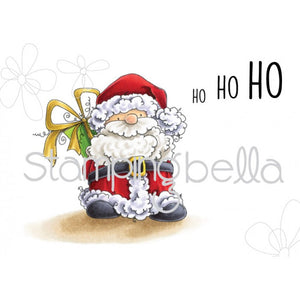 Stamping Bella "Santa Has A Prezzie" Rubber Stamp