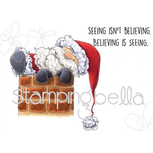 Stamping Bella "Santa Is Stuck" Rubber Stamp