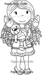 Paper Nest Dolls "Beary Sweet Friend" Rubber Stamp