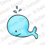 DeNami Design "Whale" Wood Mounted Rubber Stamp