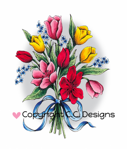 DoveArt Studios "Bouquet" Rubber Stamp