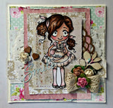 The Greeting Farm *RETIRED* "Dollie With Hearts" Rubber Stamp