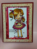 The Greeting Farm *RETIRED* "Dollie With Hearts" Rubber Stamp