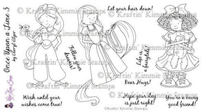 Kraftin Kimmie RETIRED "Once Upon A Time 3 " Unmounted Rubber Stamp Set