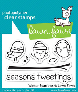 Lawn Fawn "Winter Sparrows" Clear Stamp