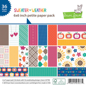 Lawn Fawn RETIRED "Sweater Weather" 6" x 6" Petite Paper Pack