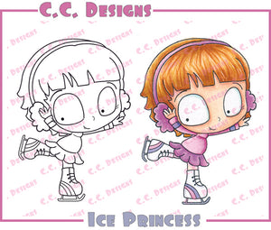CC Designs Meoples *RETIRED* "Ice Princess" Rubber Stamp