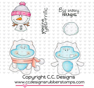 CC Designs *RETIRED* Meoples "Yeti Fun" Rubber Stamp