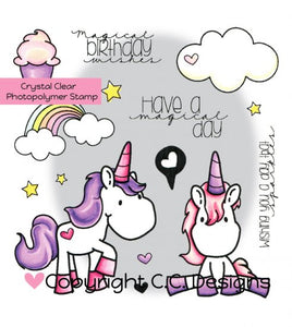 CC Designs *RETIRED* Meoples "Unicorn Dreams" Clear Stamp