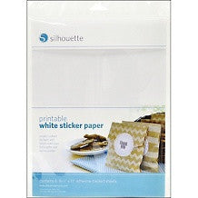 Silhouette America Printable White Sticker Paper Pack