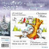 Crafter's Companion Mulberry Wood "Christmas Wishes" EZ Mount Rubber Stamp Set
